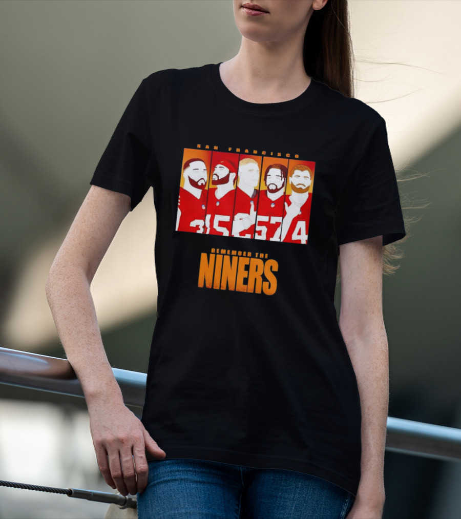 San Francisco 49ers Remember The Niners Players Red Jerseys T-Shirt