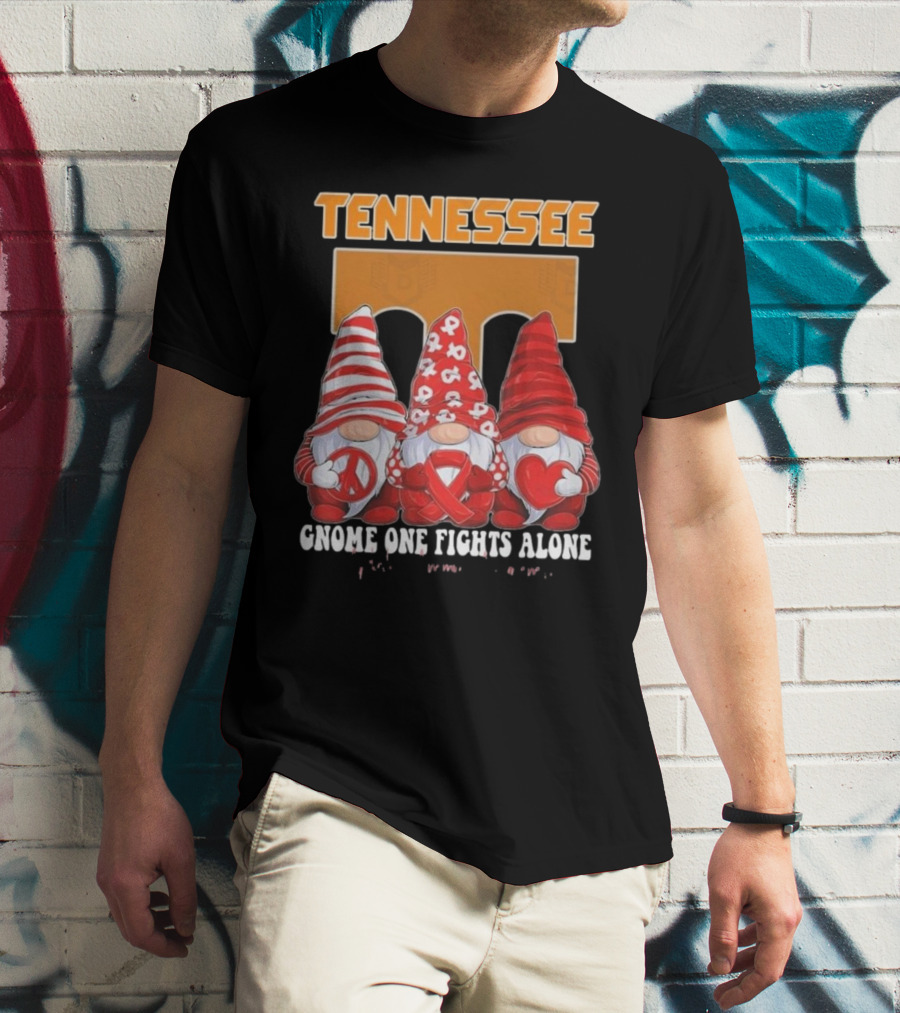 Tennessee Volunteers Gnome One Fights Alone T-Shirt