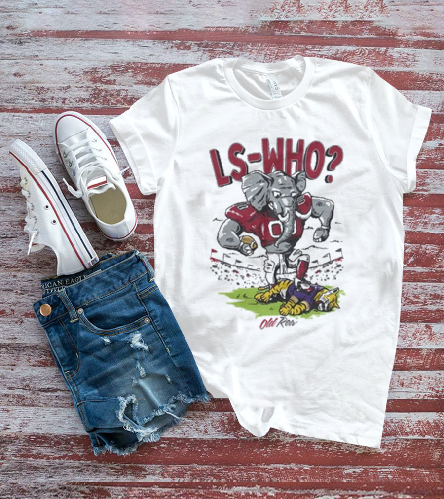 LS-WHO Elephant Football Alabama Old Row T-Shirt