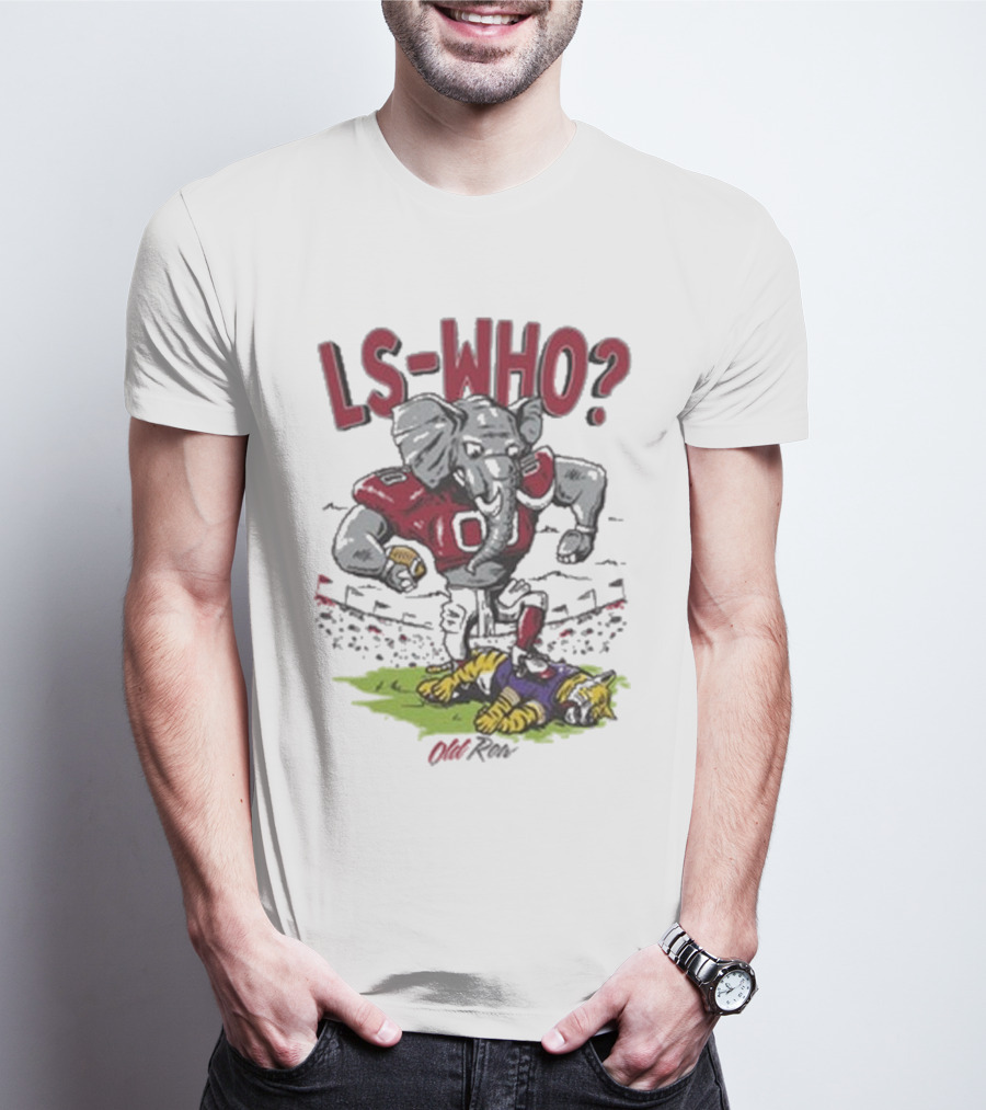 LS-WHO Elephant Football Alabama Old Row T-Shirt
