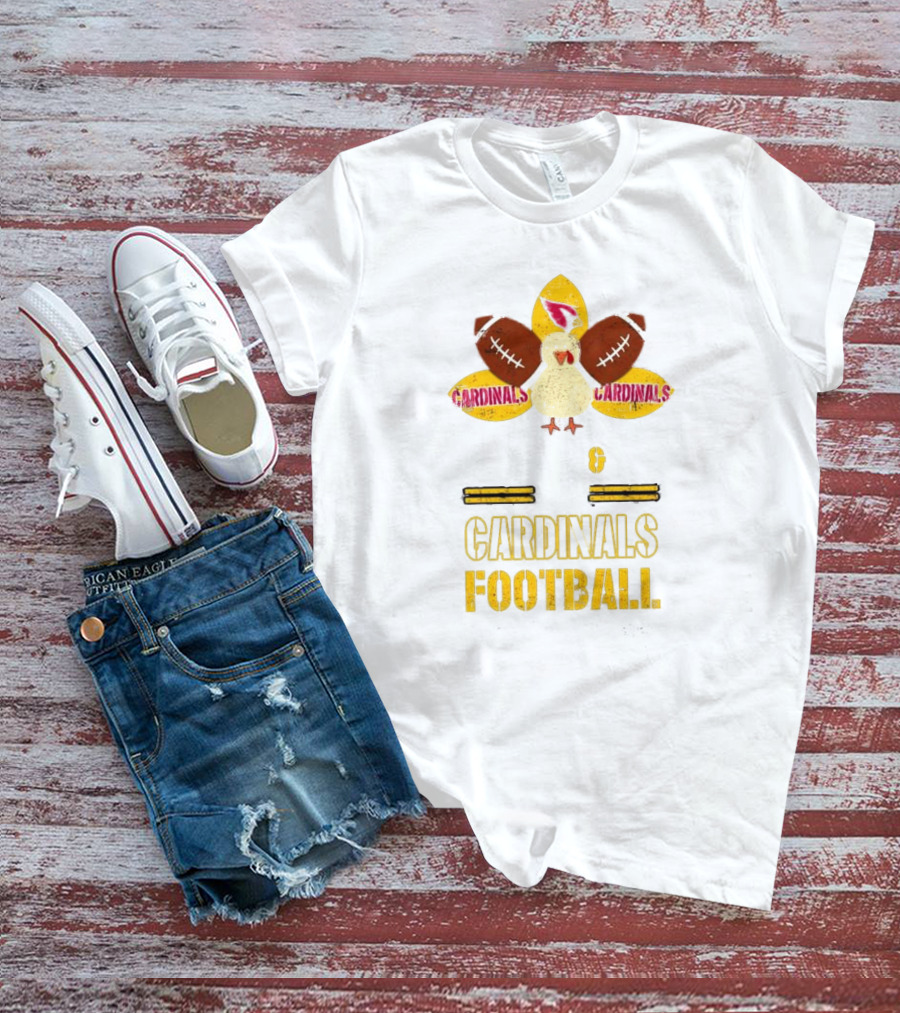 Cardinals Turkey Football Cardinals Thanksgiving Cardinals Football T-Shirt