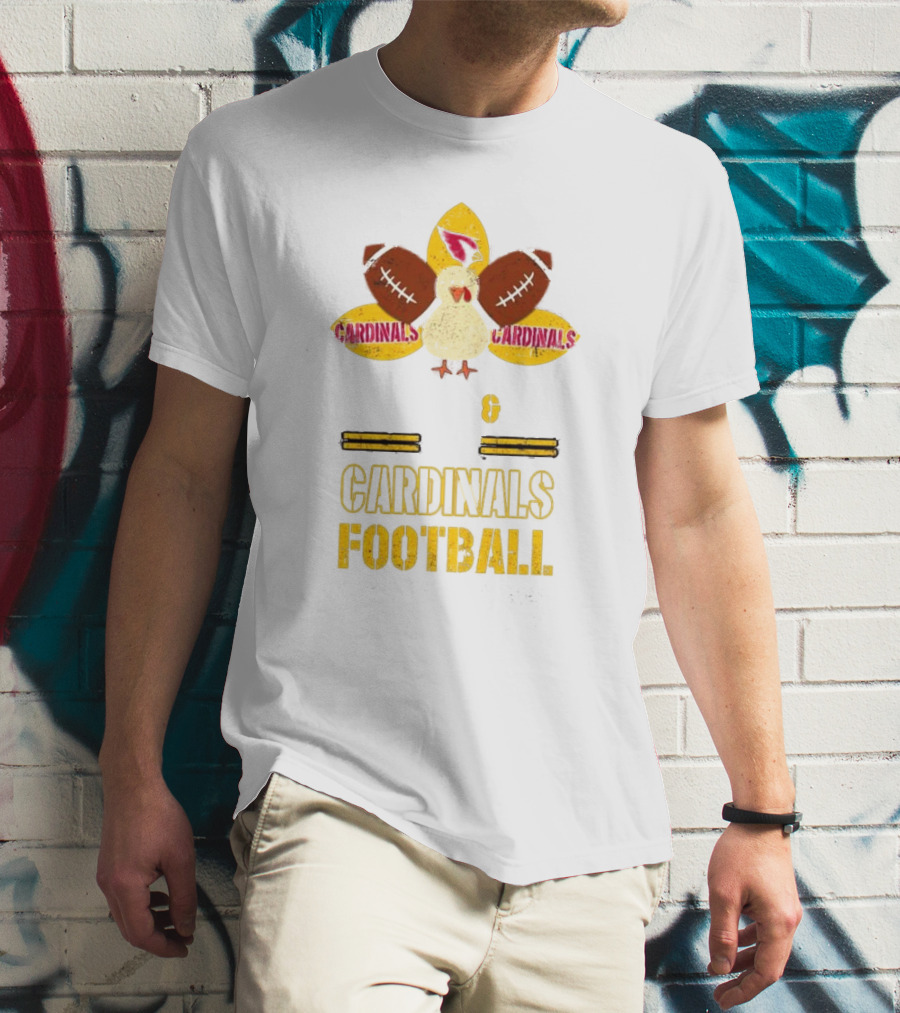 Cardinals Turkey Football Cardinals Thanksgiving Cardinals Football T-Shirt