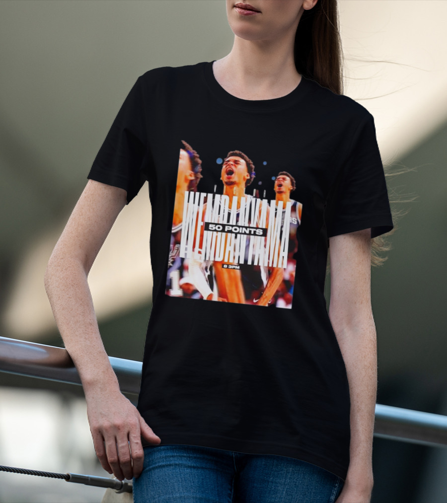 Victor Wembanyama Spurs 50 Points 8 PM T-Shirt