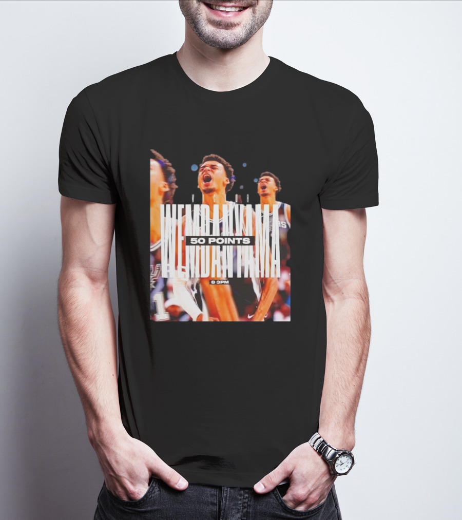 Victor Wembanyama Spurs 50 Points 8 PM T-Shirt