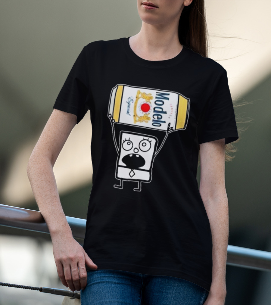 Doodlebob Lifting Modelo Especial Beer Can T-Shirt