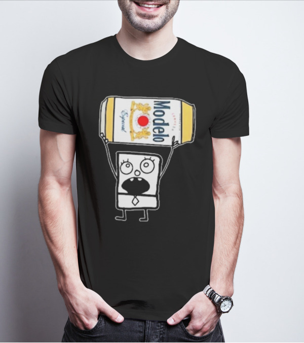 Doodlebob Lifting Modelo Especial Beer Can T-Shirt