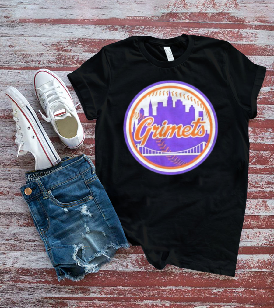 Ny Mets Grimets Skyline Baseball T-Shirt