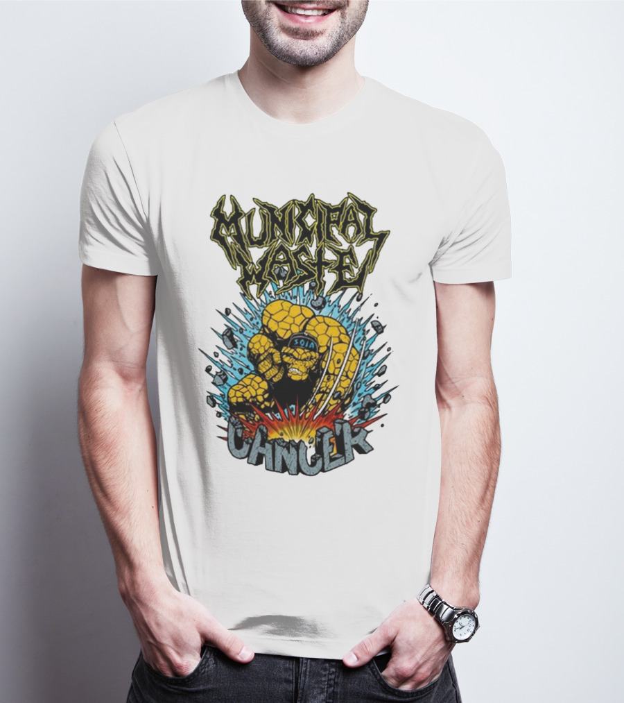 Municipal Waste SOIA Thing Clobberin Cancer Explosion T-Shirt