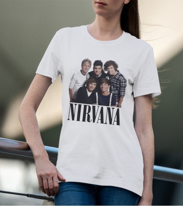 Nirvana One Direction Mashup Fan Shirt Image T-Shirt