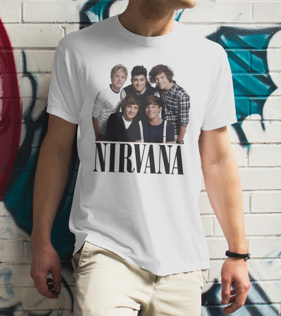Nirvana One Direction Mashup Fan Shirt Image T-Shirt