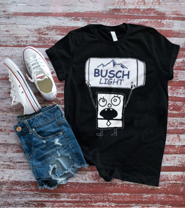 Doodlebob Holding Busch Light Can T-Shirt