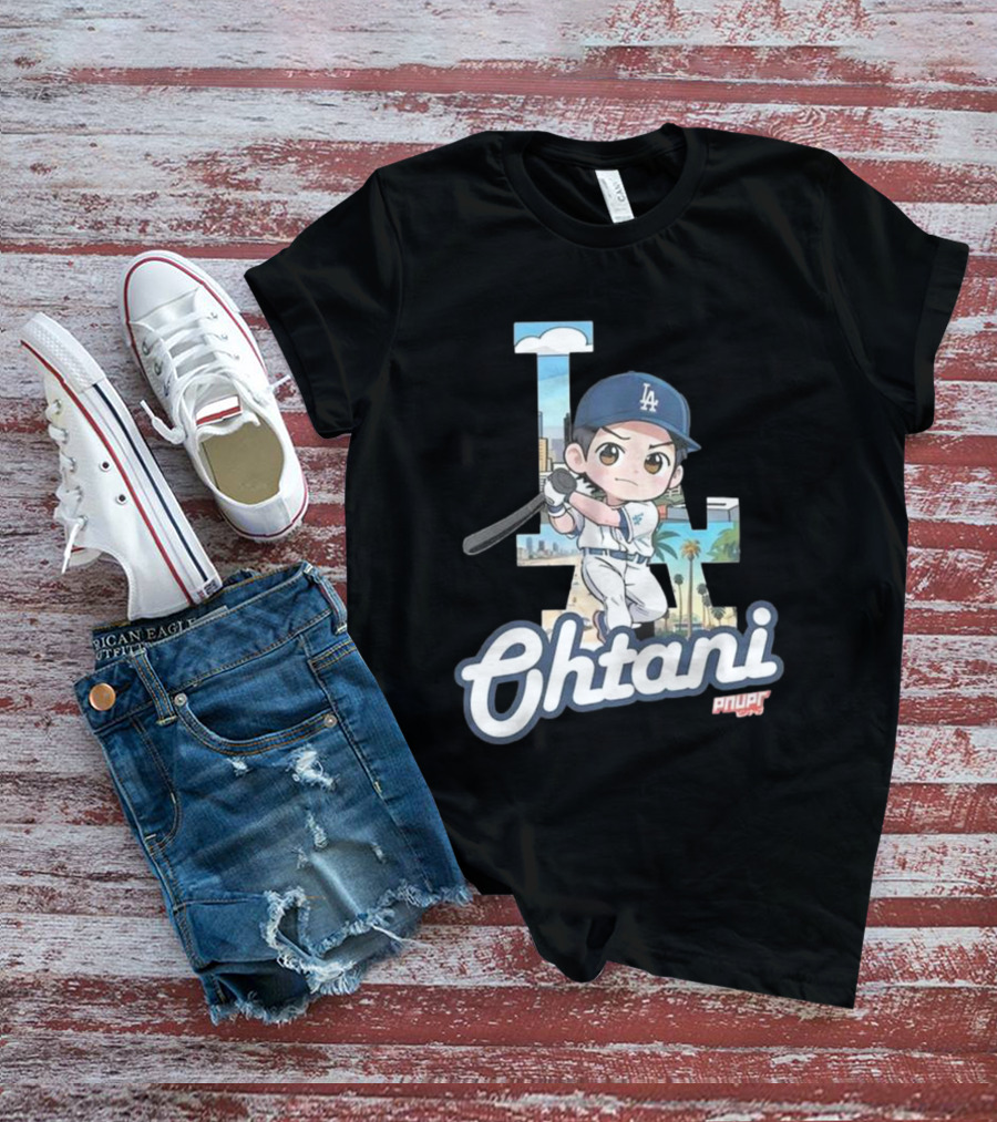 Chibi Shohei Ohtani LA Dodgers Ohtani Pnuppr T-Shirt