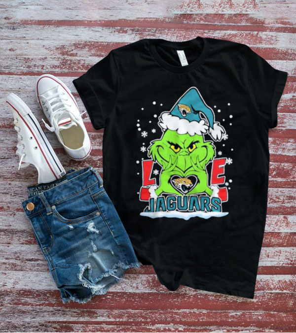 The Grinch Love Jacksonville Jaguars Football Christmas T-Shirt