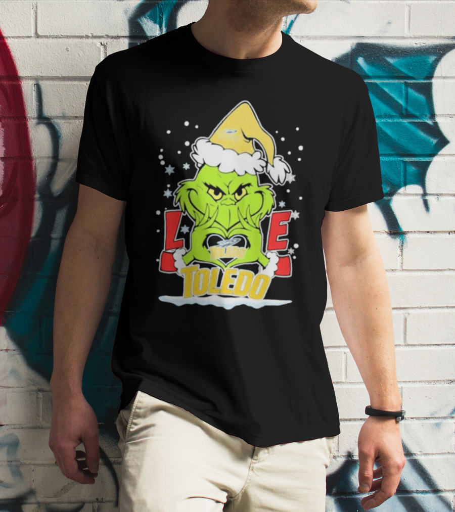Grinch Love Toledo Rockets Football Christmas T-Shirt