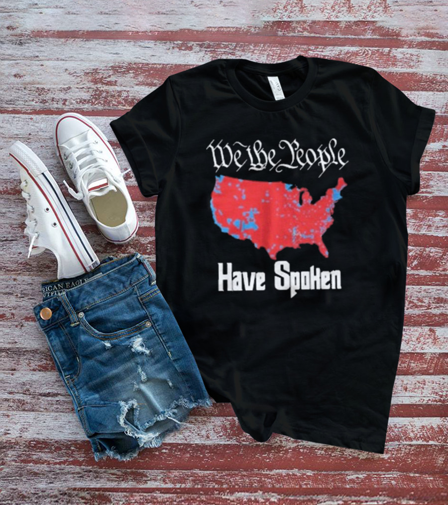 We The People Have Spoken USA Map Red And Blue Political Graphics T-Shirt