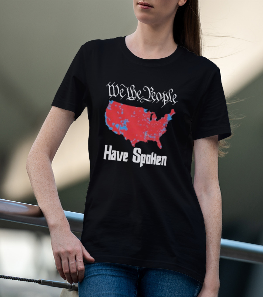 We The People Have Spoken USA Map Red And Blue Political Graphics T-Shirt