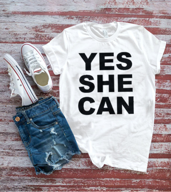 Yes She Can Empowerment Affirmation Oprah Winfrey Inspirational Message T-Shirt