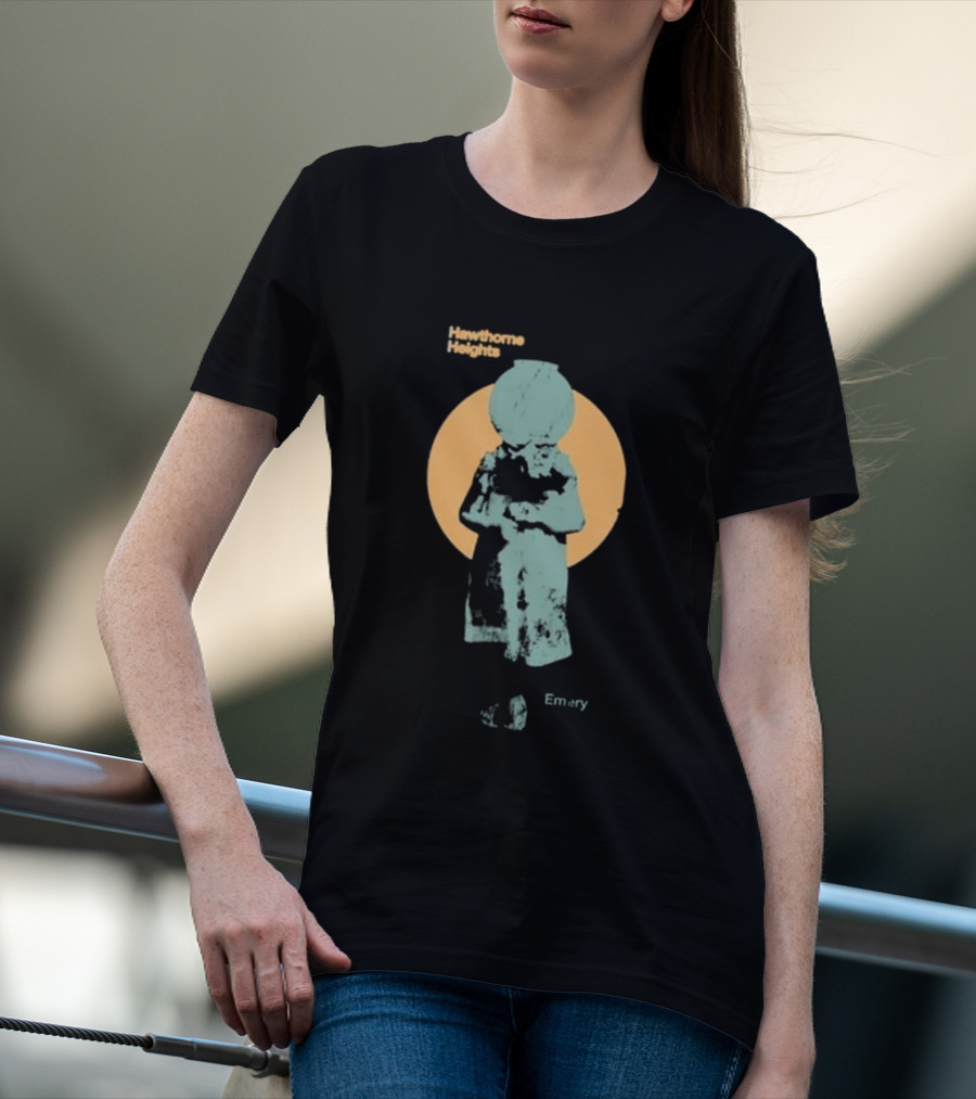 Hawthorne Heights Emery Abstract Figure With Retro Circle T-Shirt