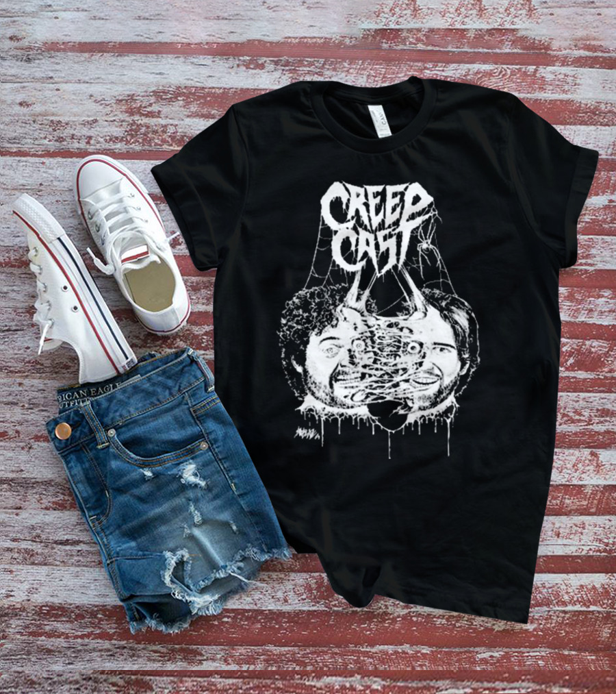 Creep Cast Webbed Faces Papa Meat T-Shirt