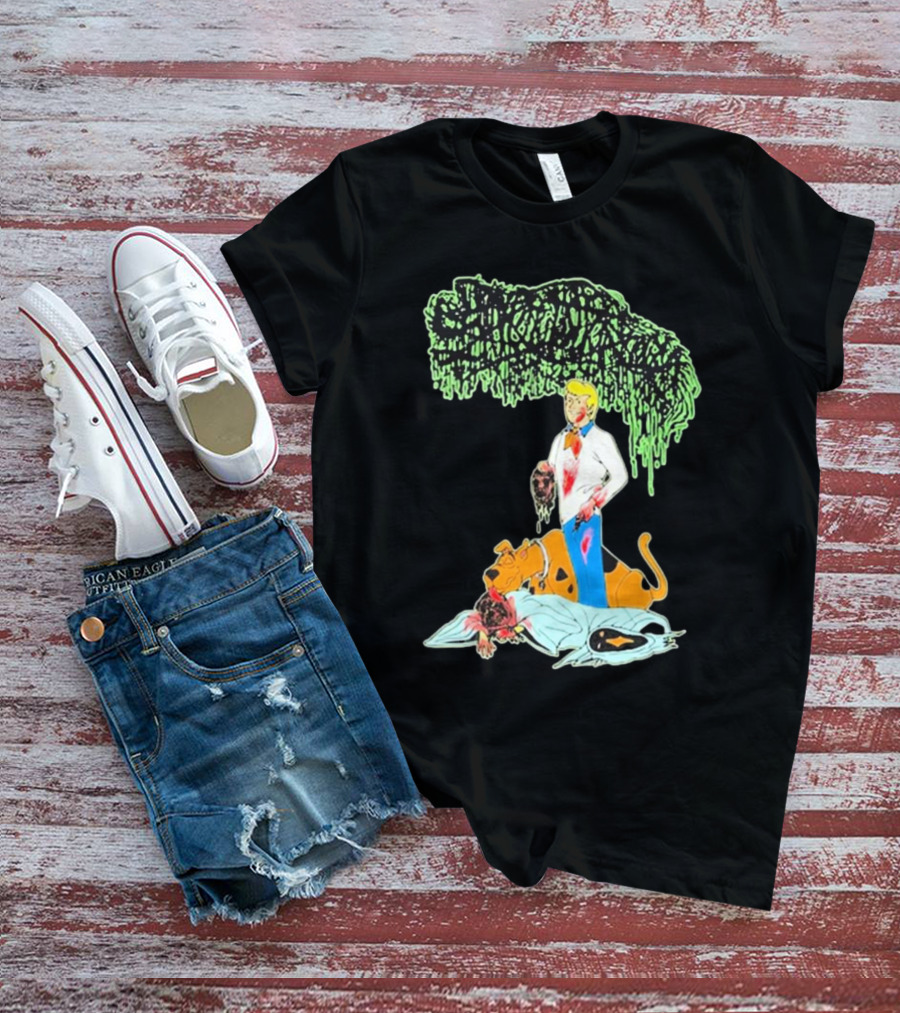 Sanguisugabogg Groovy Horror Parody Fred And Shaggy Scooby-Doo Scene T-Shirt
