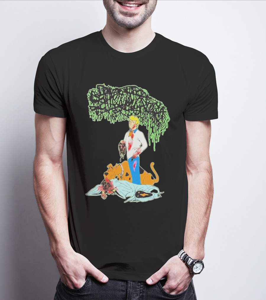 Sanguisugabogg Groovy Horror Parody Fred And Shaggy Scooby-Doo Scene T-Shirt