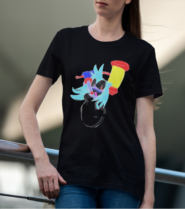 Spud Gun Hammer Time Neon Cartoon Character T-Shirt