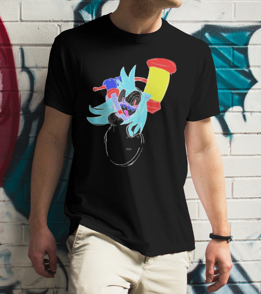 Spud Gun Hammer Time Neon Cartoon Character T-Shirt