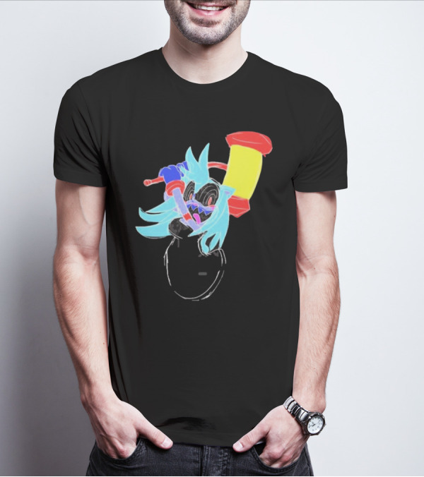 Spud Gun Hammer Time Neon Cartoon Character T-Shirt