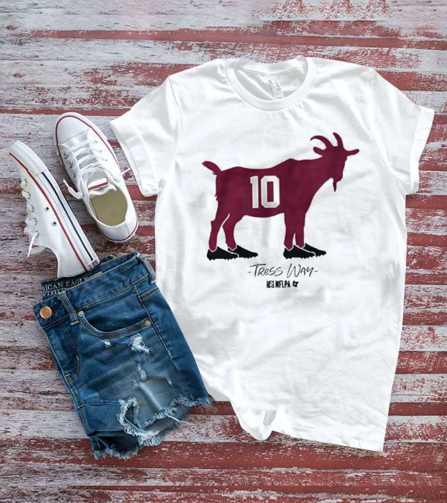 Tress Way 10 Punt Goat Washington Commanders NFLPA T-Shirt