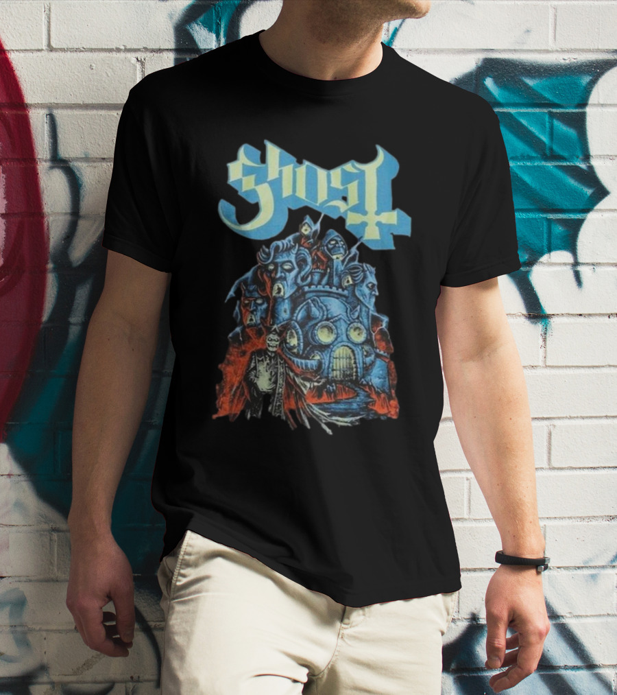 Ghost Band Robot Castle Glow In The Dark T-Shirt