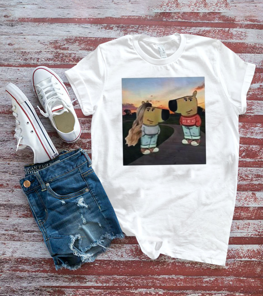 Chill Guy Ho Ho Ho And Chill Girl At Sunset Funny T-Shirt