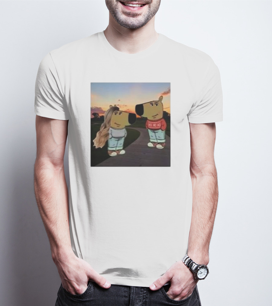 Chill Guy Ho Ho Ho And Chill Girl At Sunset Funny T-Shirt