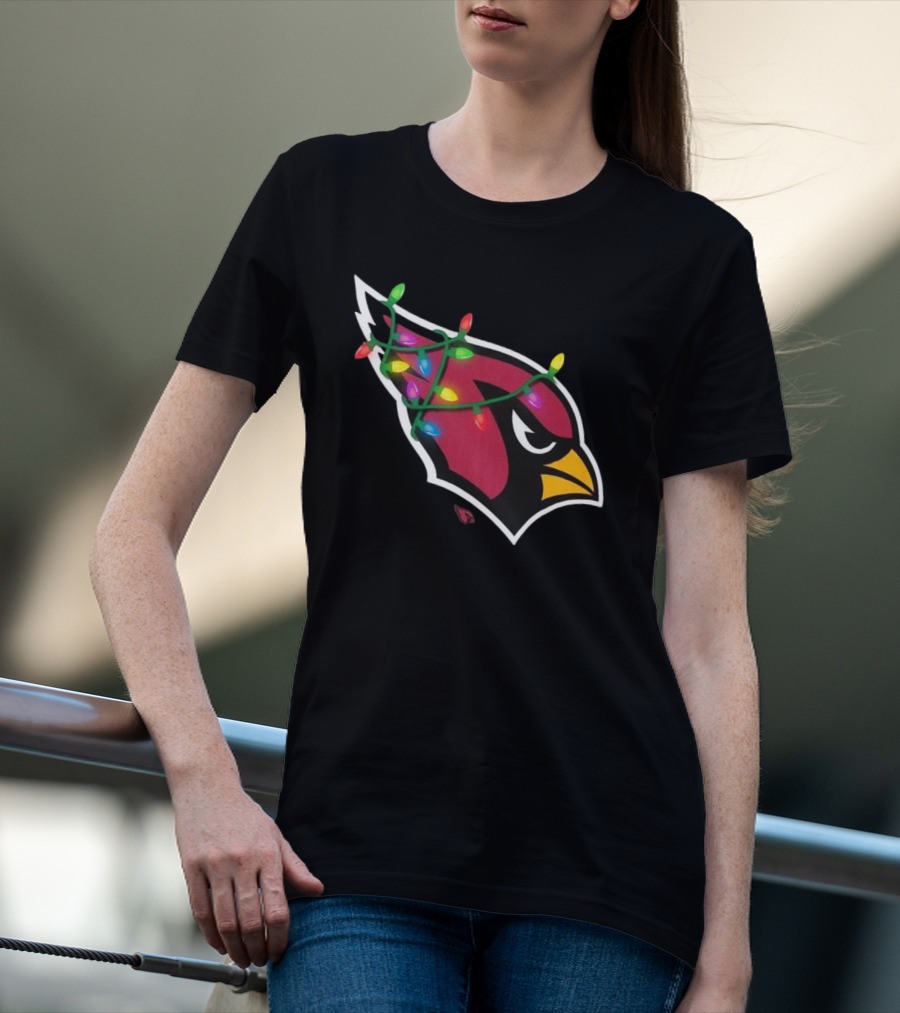 Arizona Cardinals Festive Holiday Lights T-Shirt