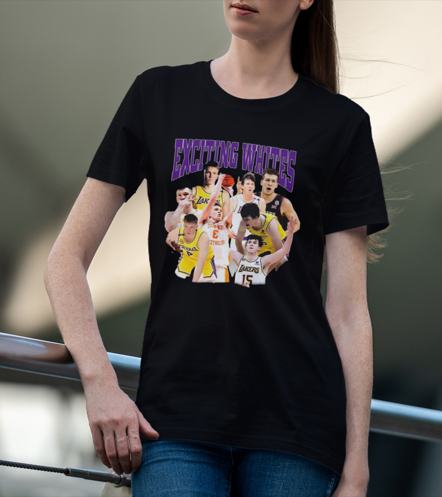 Dalton Knecht Austin Reaves Exciting Whites Lakers Basketball T-Shirt