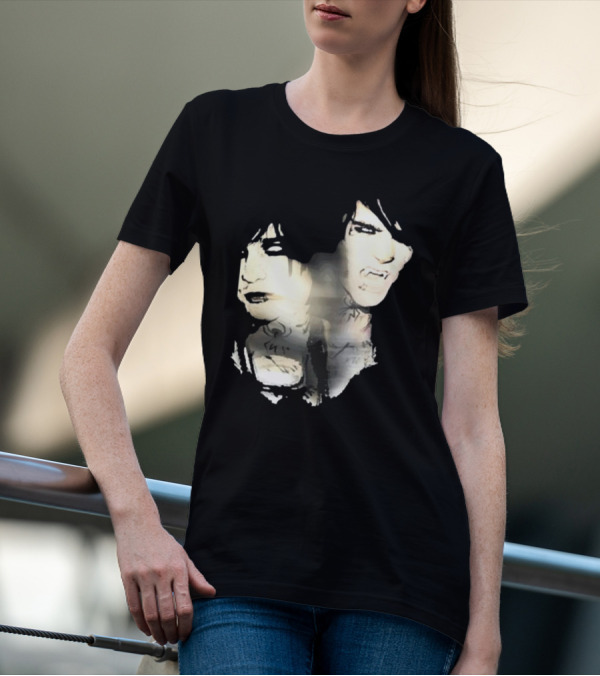 Johnnieguilbert Transformation Dual Expression Emo Vampire Aesthetic T-Shirt
