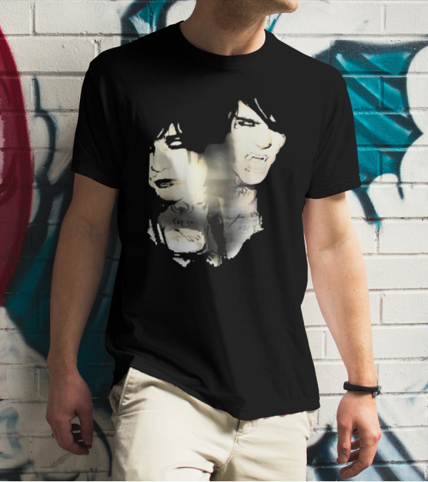 Johnnieguilbert Transformation Dual Expression Emo Vampire Aesthetic T-Shirt