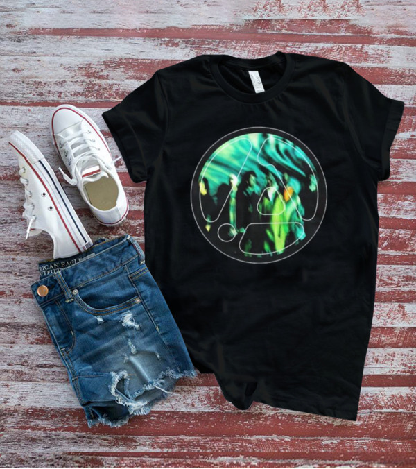 Linkin Park From Zero Framed Green Abstract Circle T-Shirt