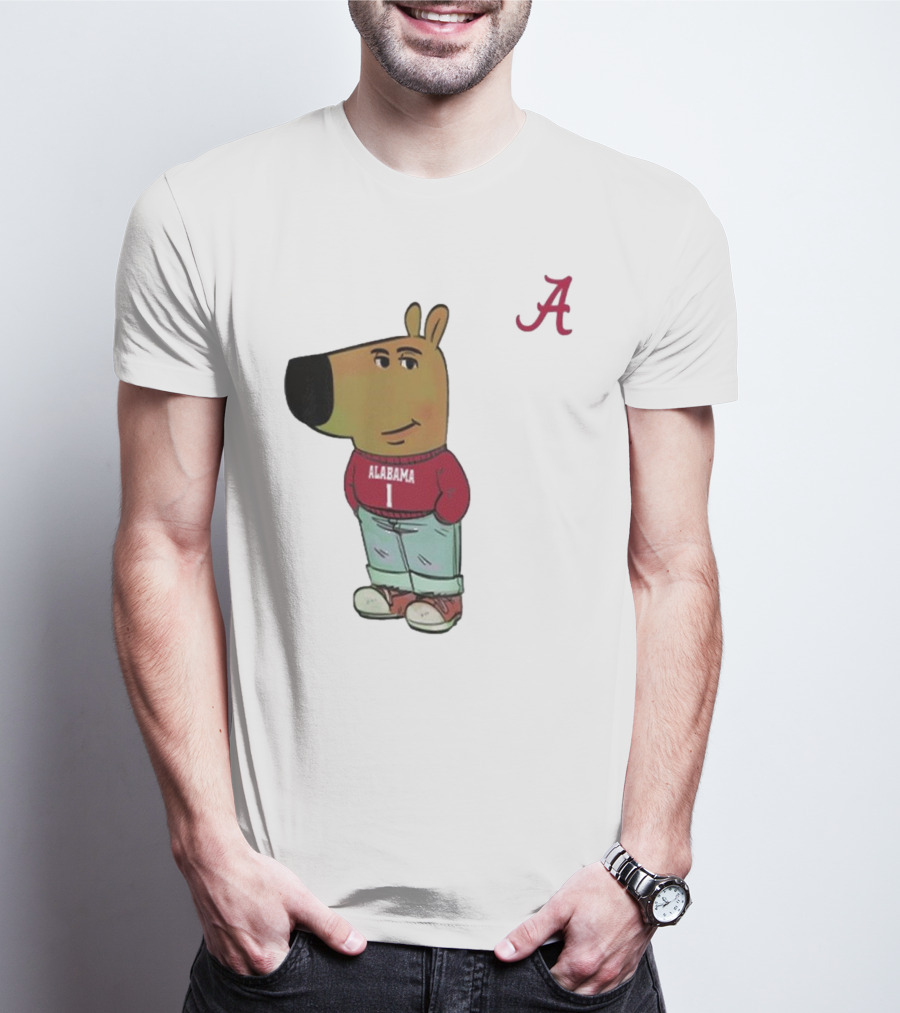 Alabama Crimson Tide Chill Cartoon Character T-Shirt