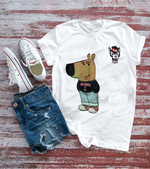 NC State Wolfpack Chill Guy Bear In Jersey And Jeans T-Shirt