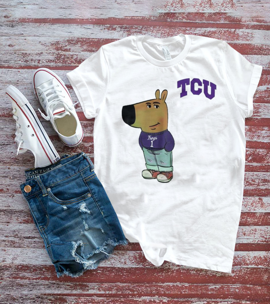 TCU Horned Frogs Chill Guy Cartoon Character In Frogs Jersey T-Shirt