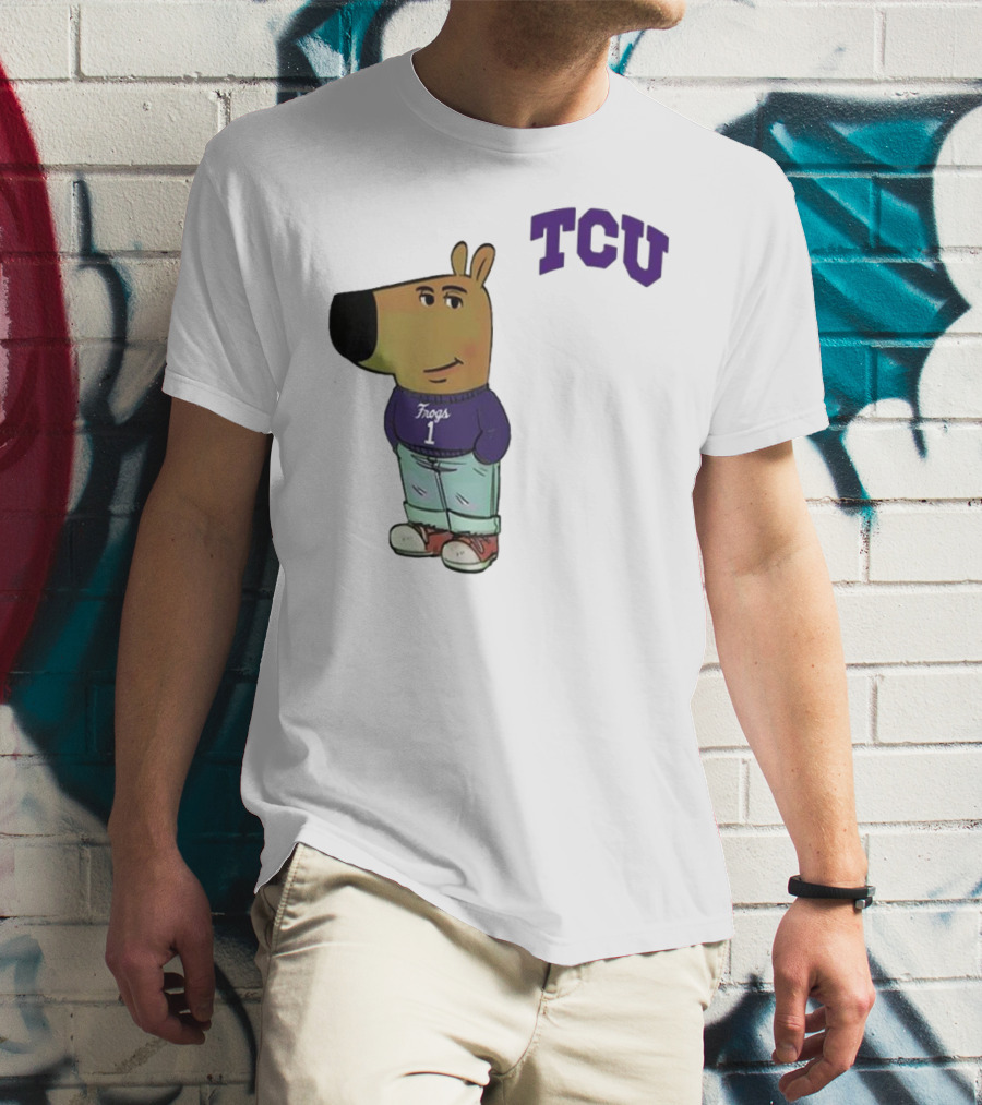 TCU Horned Frogs Chill Guy Cartoon Character In Frogs Jersey T-Shirt