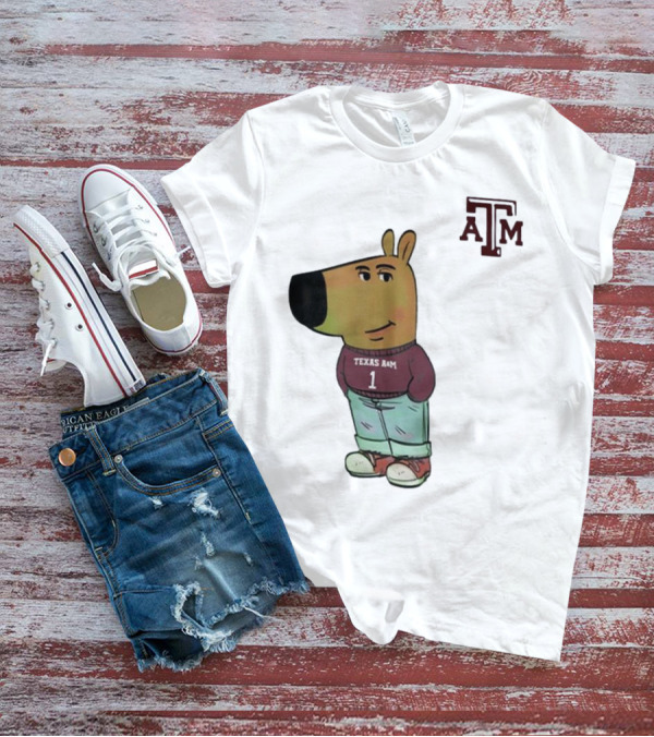 Texas A&M Aggies Chill Guy Character With A&M Logo And Jersey T-Shirt