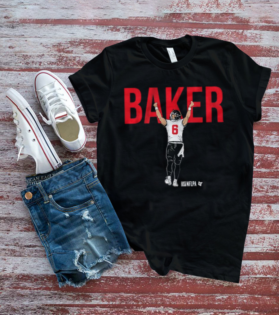 Baker NFLPA Celebration Number 6 Football Victory T-Shirt