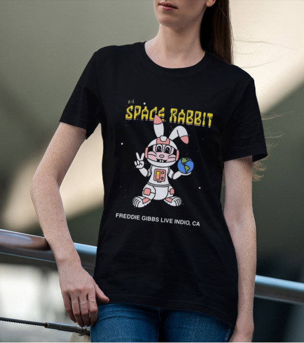 Space Rabbit Freddie Gibbs Live Indio CA Earth Character T-Shirt