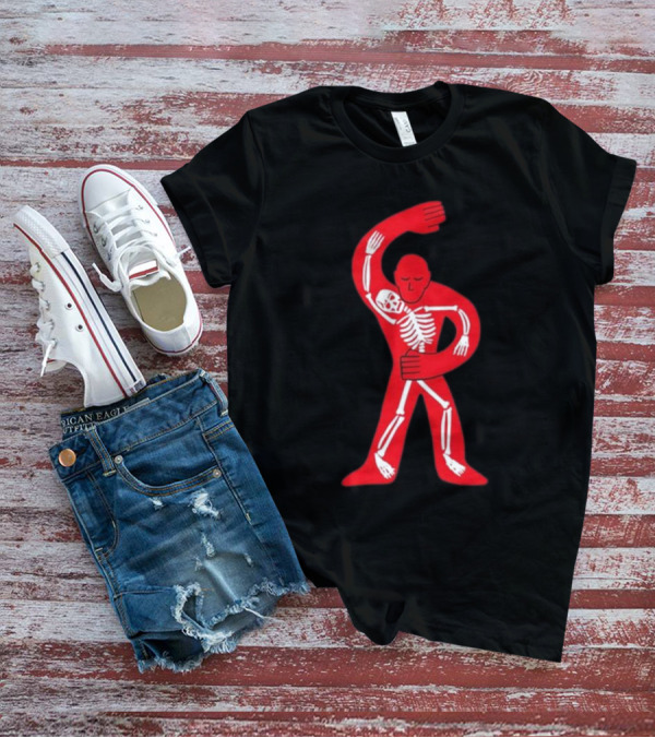 Lord Huron Dancing Skeleton Red Figure Hugging Skeleton T-Shirt