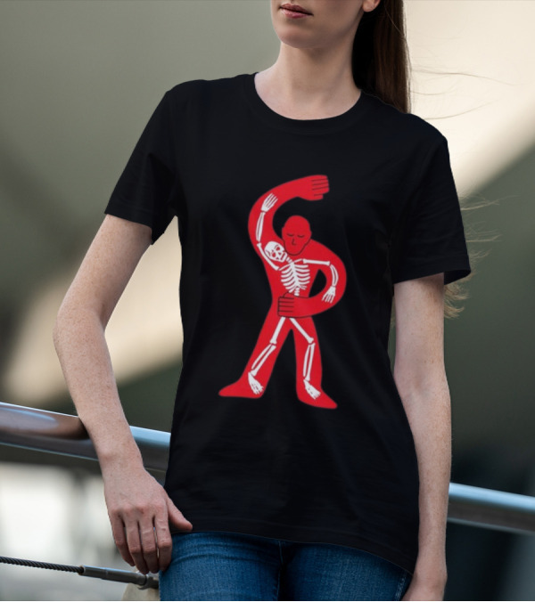 Lord Huron Dancing Skeleton Red Figure Hugging Skeleton T-Shirt