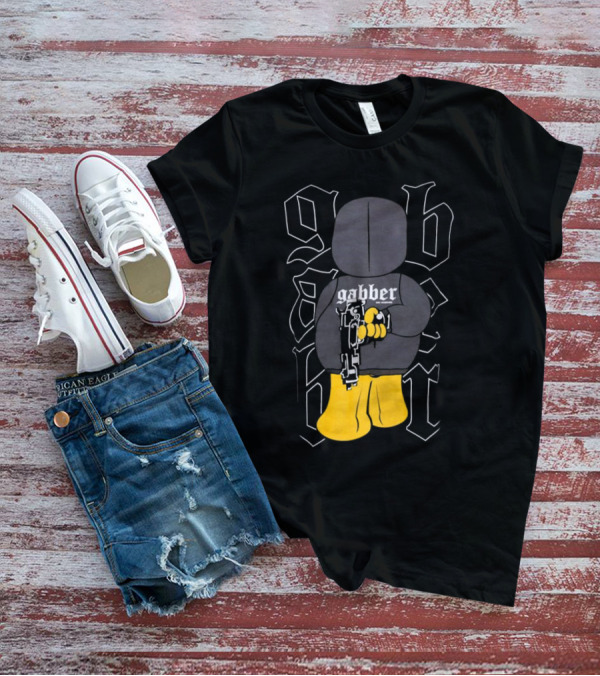 Paul Elstak Gabber Wanna Play Iconic Gabber Character With Toy Gun T-Shirt