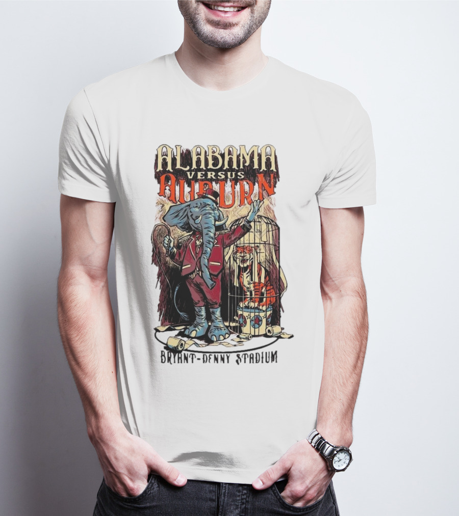Alabama Versus Auburn Bryant-Denny Stadium Iron Bowl Week T-Shirt