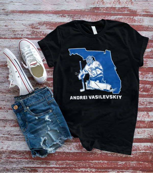 Andrei Vasilevskiy Tampa Bay Hockey Florida Map T-Shirt