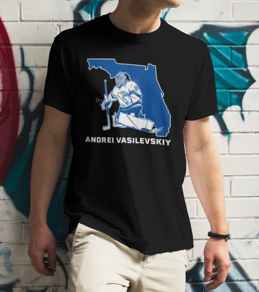 Andrei Vasilevskiy Tampa Bay Hockey Florida Map T-Shirt